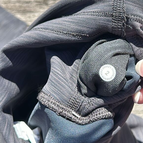 Lululemon Wunder Train High-Rise Crop 23" Heathered Graphite Grey size 2 NWT - Picture 4 of 6